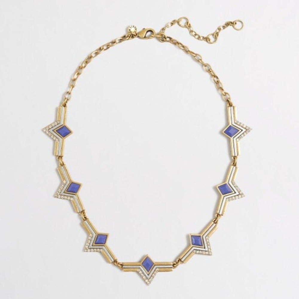 J. Crew Art Deco style collar necklace